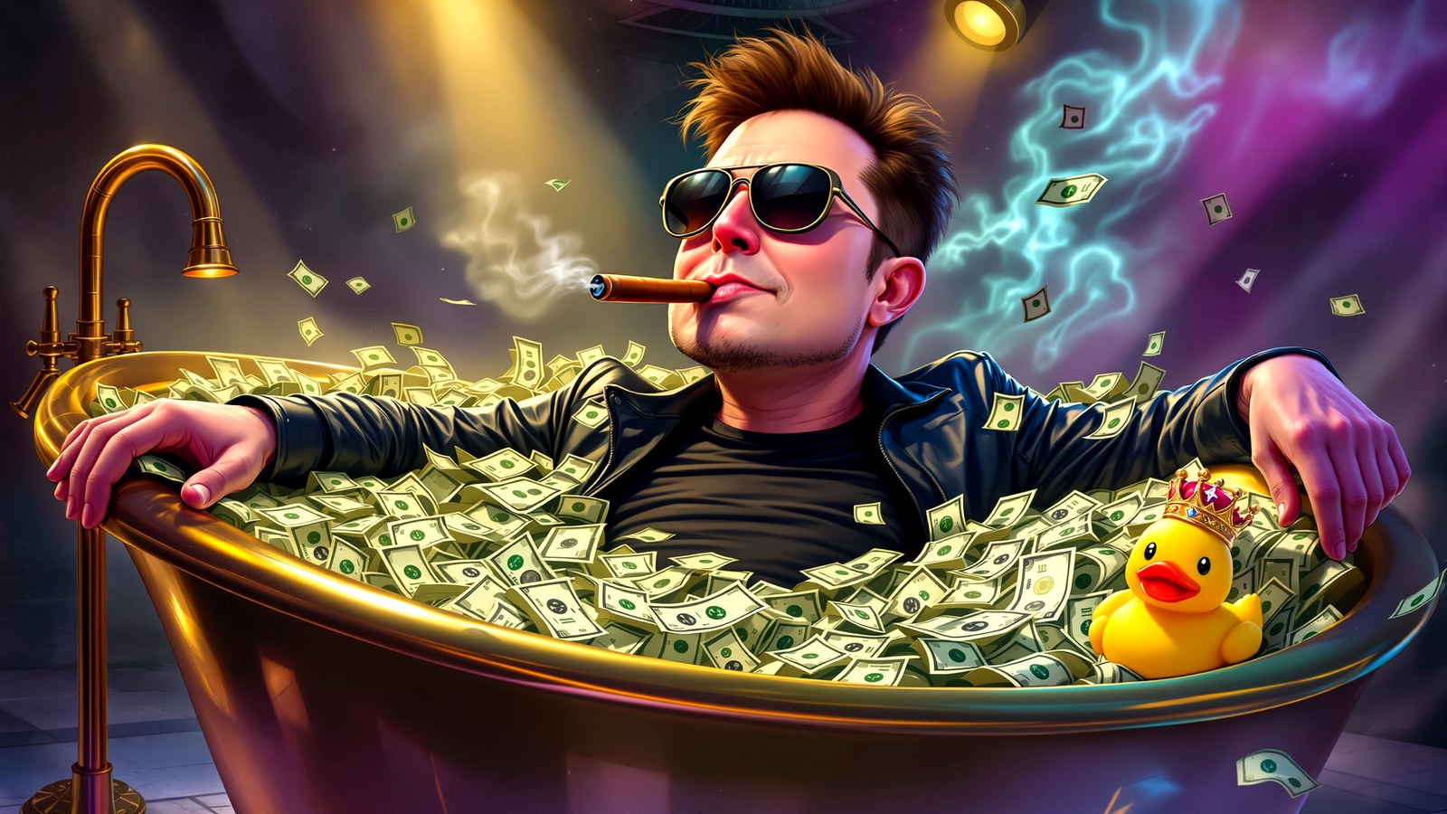 Bathtub of money